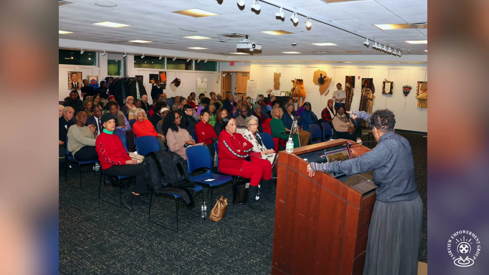 Community members gathered for a Greenburgh arts and culture program