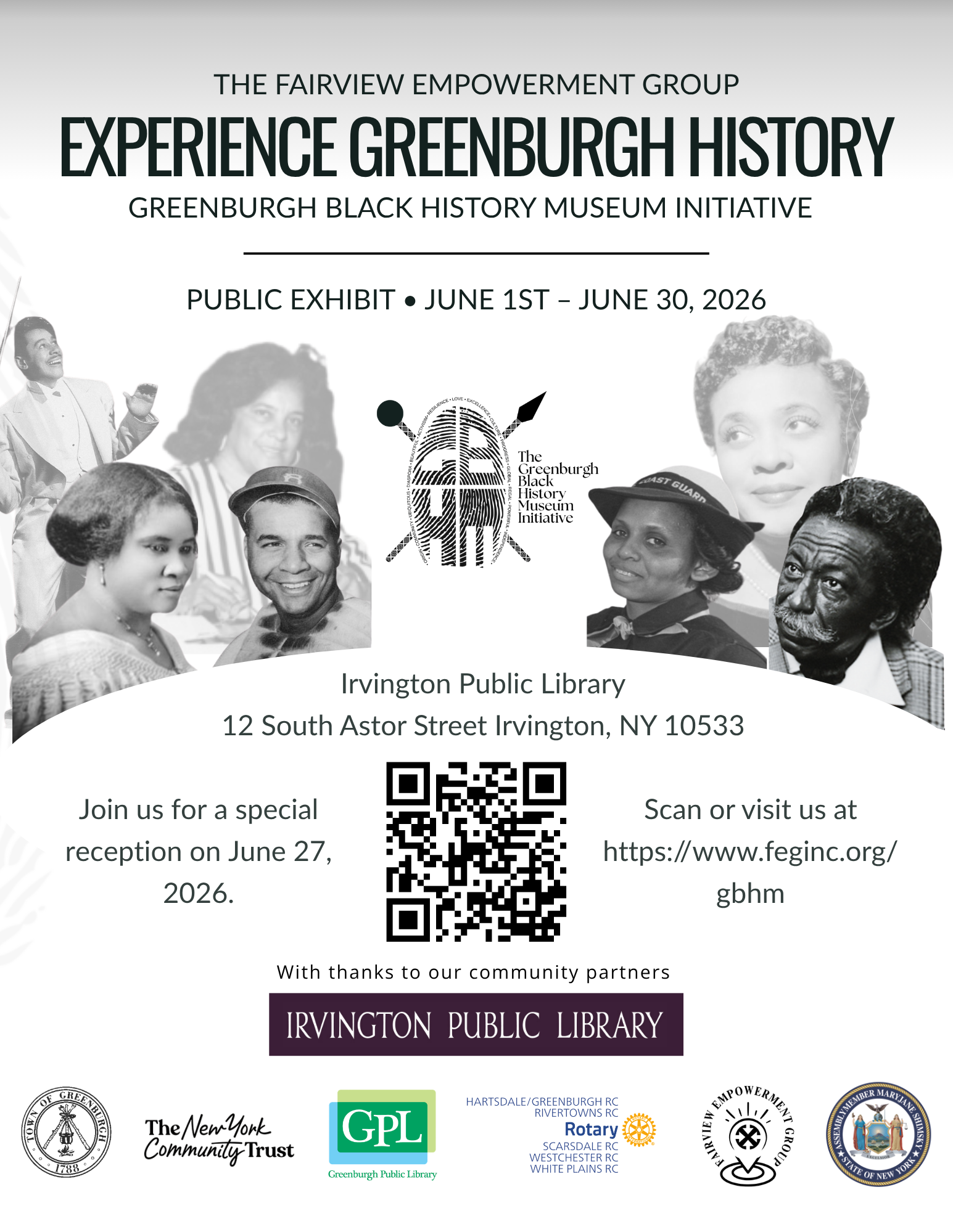 Greenburgh Black History Museum exhibition flyer